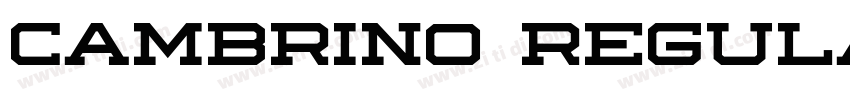 Cambrino Regular字体转换 Cambrino Regular字体转换